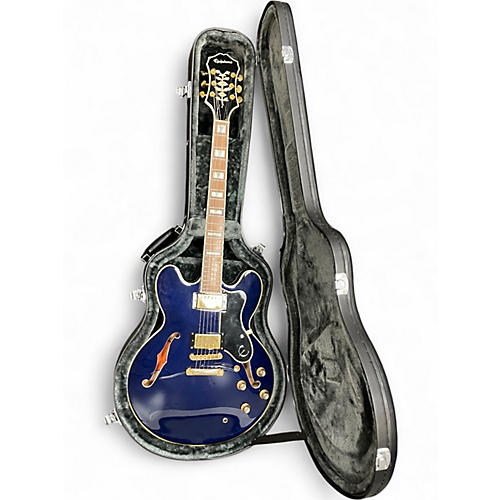 Used Epiphone Sheraton II PRO  BLUE Hollow Body Electric Guitar BLUE