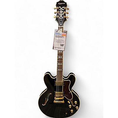 Epiphone Used Epiphone Sheraton II Pro Black And Gold Hollow Body Electric Guitar