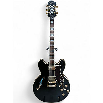 Used Epiphone Sheraton II Pro Ebony Hollow Body Electric Guitar