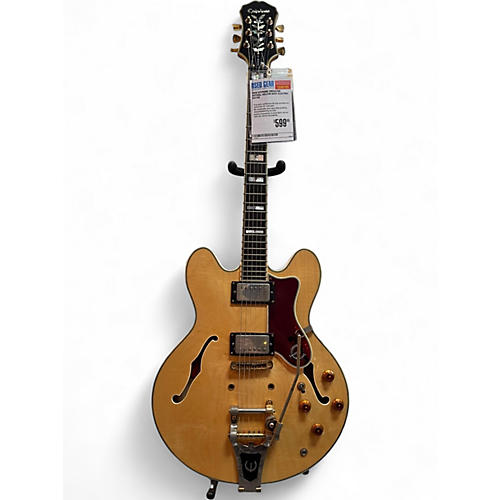 Used Epiphone Sheraton Natural Hollow Body Electric Guitar Natural