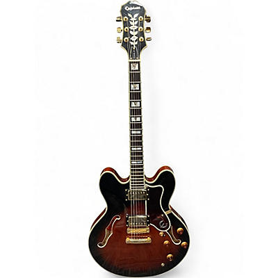 Used Epiphone Sheraton Tobacco Burst Hollow Body Electric Guitar