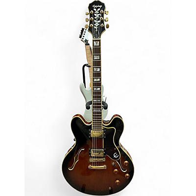 Used Epiphone Sheraton Tobacco Burst Hollow Body Electric Guitar