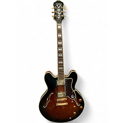 Used Epiphone Sheraton Vintage Sunburst Hollow Body Electric Guitar Vintage Sunburst