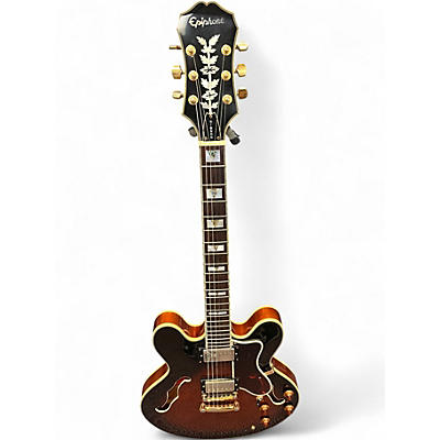 Used Epiphone Sheraton Vintage Sunburst Hollow Body Electric Guitar