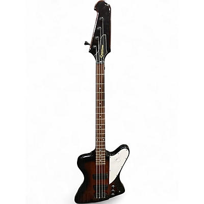 Used Epiphone THUNDER E1 2 Tone Sunburst Electric Bass Guitar