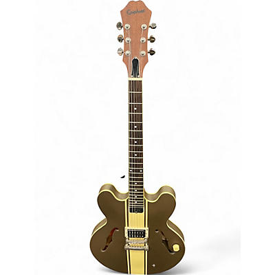 Used Epiphone TOM DELONGE BROWN STRIPE OLIVE Hollow Body Electric Guitar