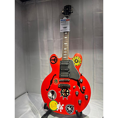 Epiphone Used Epiphone TPP ALVIN LEE Red Alvin Lee Tribute Woodstock Relic Hollow Body Electric Guitar