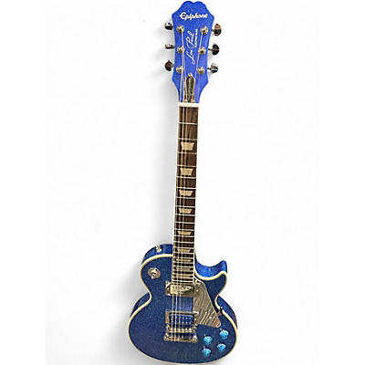 Used Epiphone Tommy Thayer Les Paul Standard Blue Sparkle Solid Body Electric Guitar