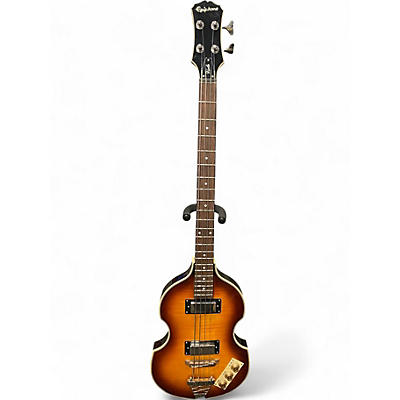 Used Epiphone Viola Sunburst Electric Bass Guitar