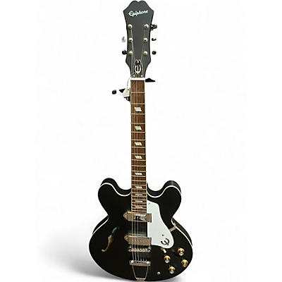 Used Epiphone WORN CASINO Flat Black Hollow Body Electric Guitar