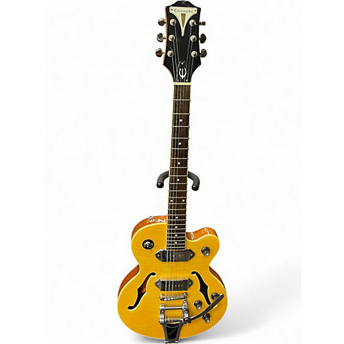 Used Epiphone Wildkat Natural Hollow Body Electric Guitar Natural