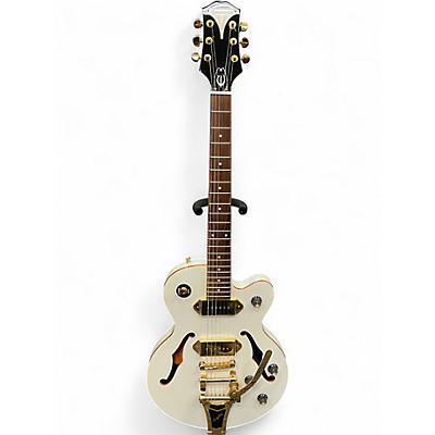 Used Epiphone Wildkat Royale Pearl White Hollow Body Electric Guitar