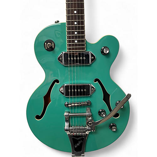 Used Epiphone Wildkat TEAL Hollow Body Electric Guitar TEAL