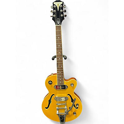 Used Epiphone Wildkat Yellow Hollow Body Electric Guitar