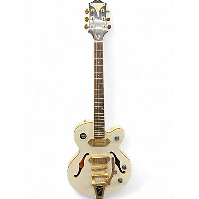Used Epiphone Wildkat with Bigsby Alpine White Hollow Body Electric Guitar