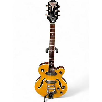 Used Epiphone Wildkat with Bigsby Antique Natural Hollow Body Electric Guitar