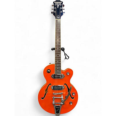 Used Epiphone Wildkat with Bigsby Orange Hollow Body Electric Guitar