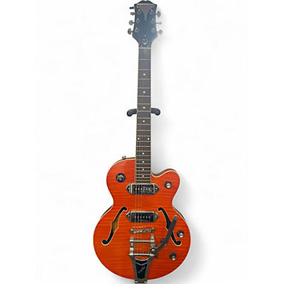 Used Epiphone Wildkat with Bigsby Orange Hollow Body Electric Guitar