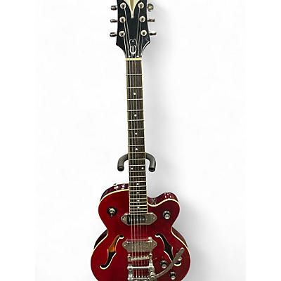 Used Epiphone Wildkat with Bigsby Wine Red Hollow Body Electric Guitar