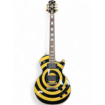 Used Epiphone Zakk Wylde Bullseye Les Paul Custom ivory bullseye Solid Body Electric Guitar