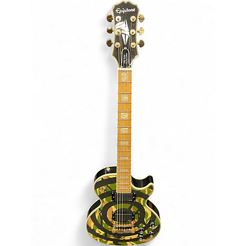 Used Epiphone Zakk Wylde Signature Les Paul Camo Bullseye Solid Body Electric Guitar Camo Bullseye