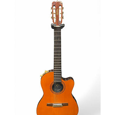 Used Epiphone chet atkins cec Antique Natural Classical Acoustic Electric Guitar