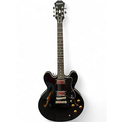 Used Epiphone dot STANDARD Black Hollow Body Electric Guitar Black