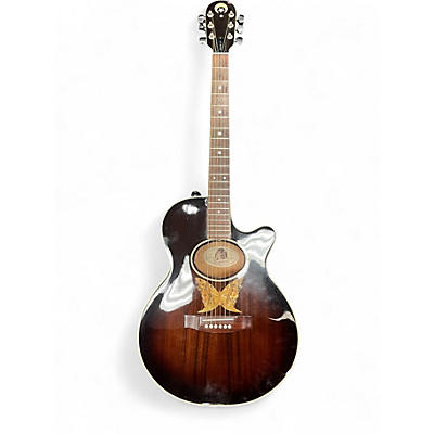 Used Epiphone eo-2-eb Trans Brown Acoustic Electric Guitar