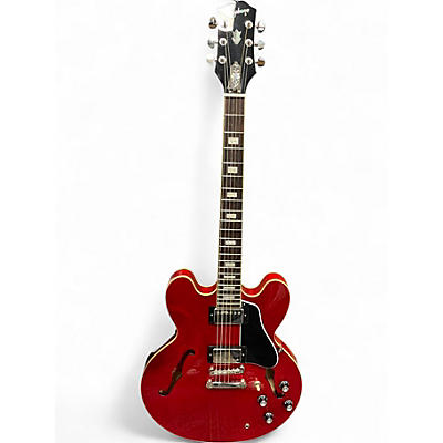 Used Epiphone es335 BLOCK Cherry Hollow Body Electric Guitar