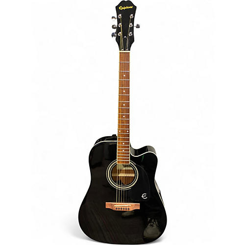 Used Epiphone ft100ce black Acoustic Guitar black