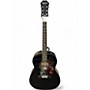 Used Epiphone ft30ce Black Acoustic Guitar Black