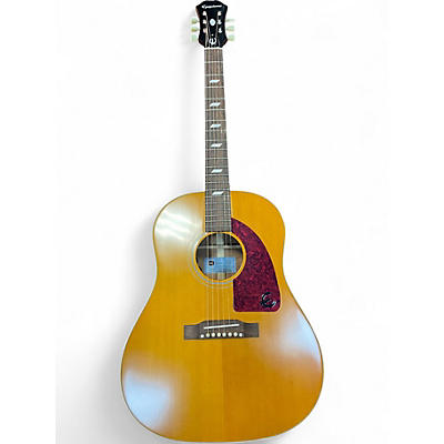 Used Epiphone ft79 Texan Masterbuilt Antique Natural Acoustic Electric Guitar