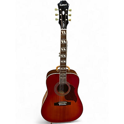 Used Epiphone humingbird artist Dakota Red Acoustic Guitar