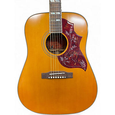 Used Epiphone hummingbird Natural Acoustic Electric Guitar