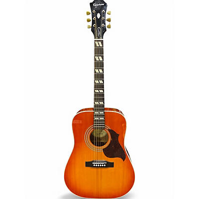 Used Epiphone hummingbird artist/fc 2 Color Sunburst Acoustic Guitar