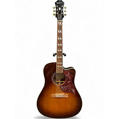 Used Epiphone hummingbird performer pro Vintage Sunburst Acoustic Electric Guitar