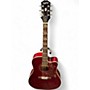 Used Epiphone hummingbird red Acoustic Electric Guitar red