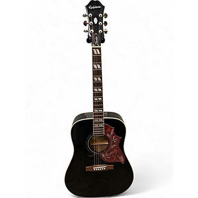 Used Epiphone hummingbird studio Black Acoustic Electric Guitar