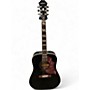 Used Epiphone hummingbird studio Black Acoustic Electric Guitar Black
