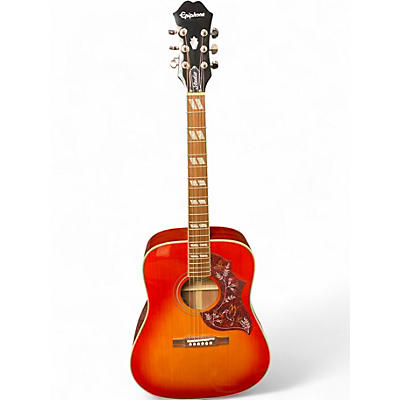 Used Epiphone hummingbird studio Cherry Sunburst Acoustic Electric Guitar