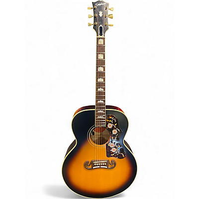 Used Epiphone inspired by Gibson Custom 1957 EJ200  Vintage Sunburst Acoustic Electric Guitar