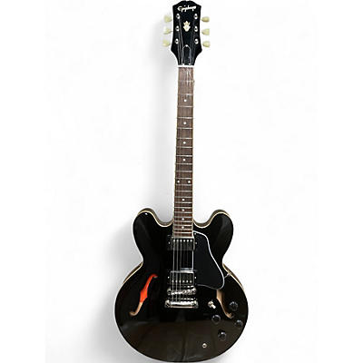 Used Epiphone inspired by gibson ES-335 Black Solid Body Electric Guitar