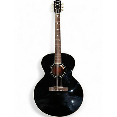 Used Epiphone inspired by gibson j180 Black Acoustic Electric Guitar