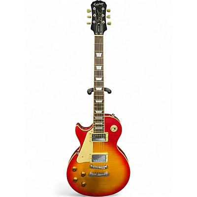 Used Epiphone inspired by gibson les paul standard '50s left handed Cherry Sunburst Solid Body Electric Guitar