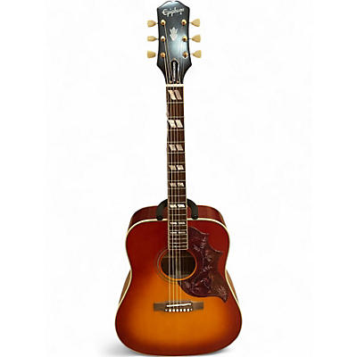 Used Epiphone inspired by hummingbird heritage cherry burst Acoustic Electric Guitar