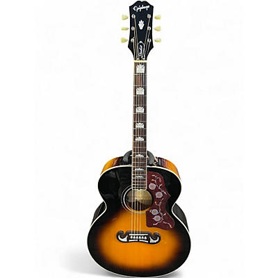 Used Epiphone j 200 studio 2 Color Sunburst Acoustic Electric Guitar
