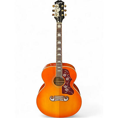 Used Epiphone j-200 sunburst Acoustic Electric Guitar