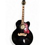 Used Epiphone j-200ec Black Acoustic Electric Guitar Black