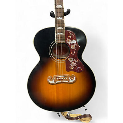 Used Epiphone j200 2 Color Sunburst Acoustic Electric Guitar