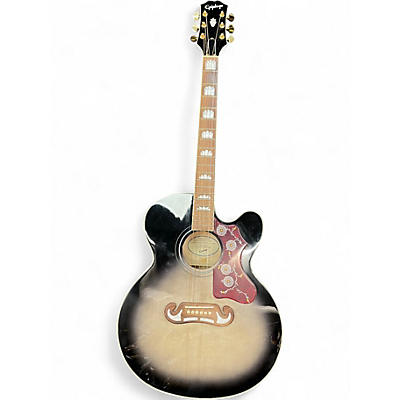 Used Epiphone j200 ec studio Black Acoustic Electric Guitar